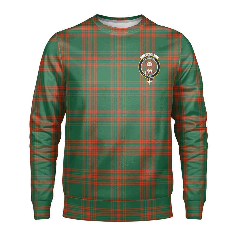 Menzies Green Ancient Tartan Crest Sweatshirt