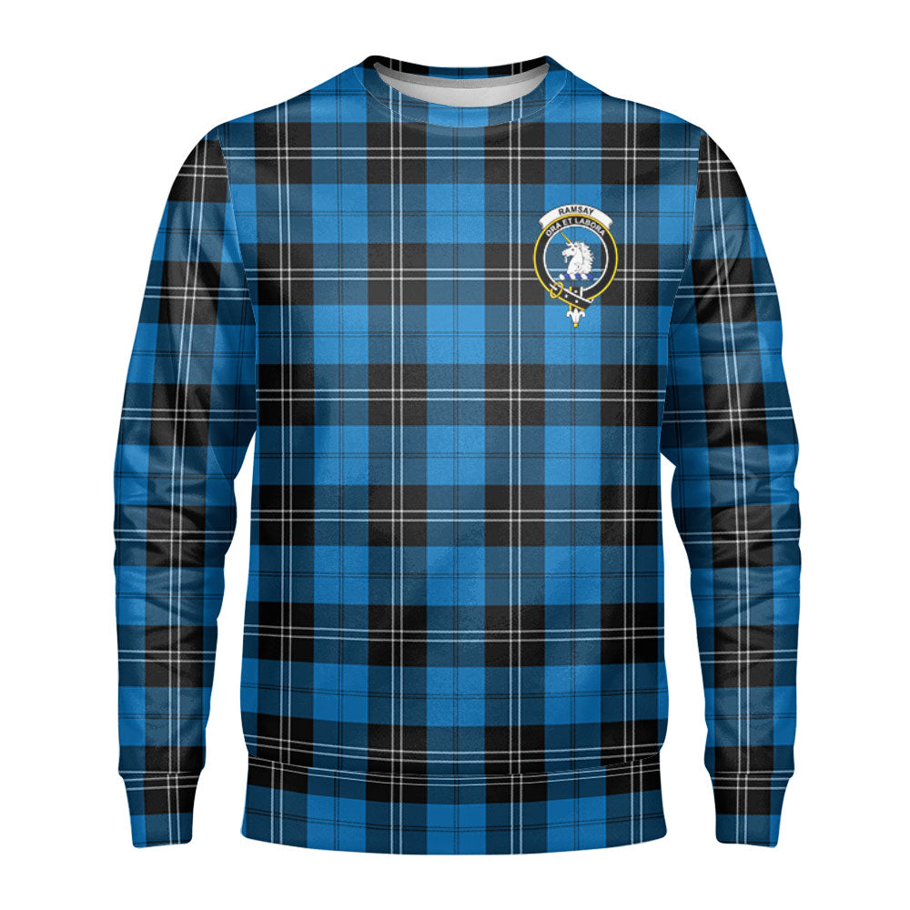 Ramsay Blue Ancient Tartan Crest Sweatshirt