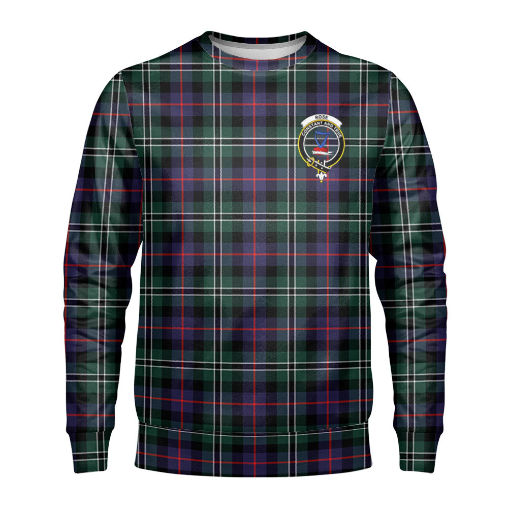 Rose Hunting Modern Tartan Crest Sweatshirt