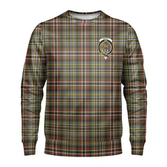 Scott Green Weathered Tartan Crest Sweatshirt