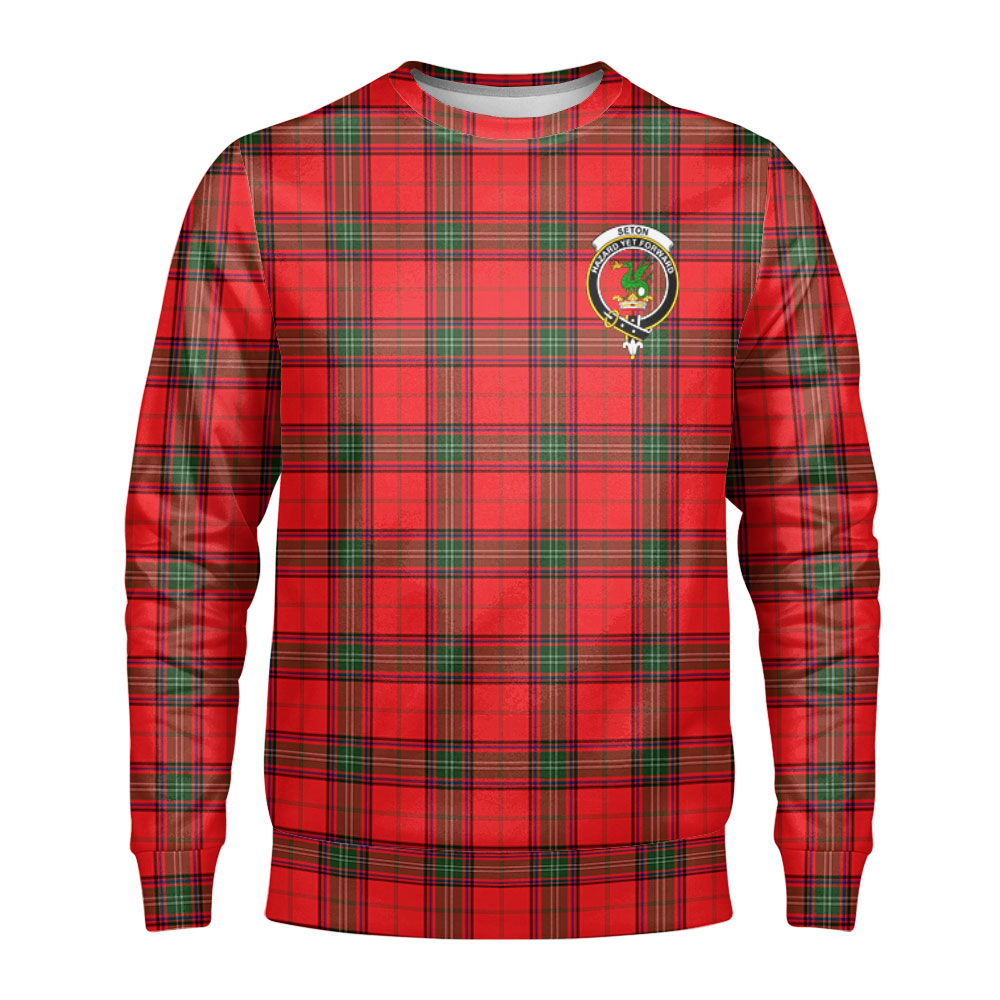 Seton Modern Tartan Crest Sweatshirt