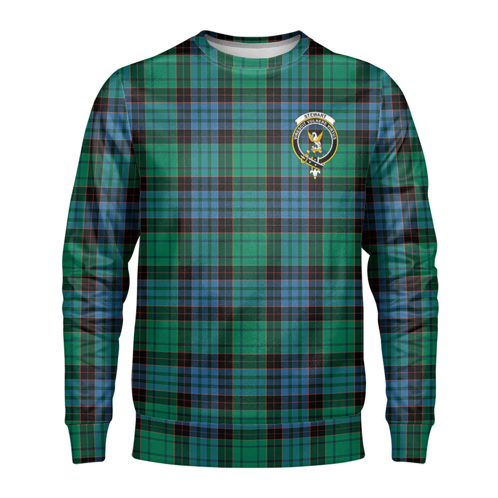 Stewart Old Ancient Tartan Crest Sweatshirt