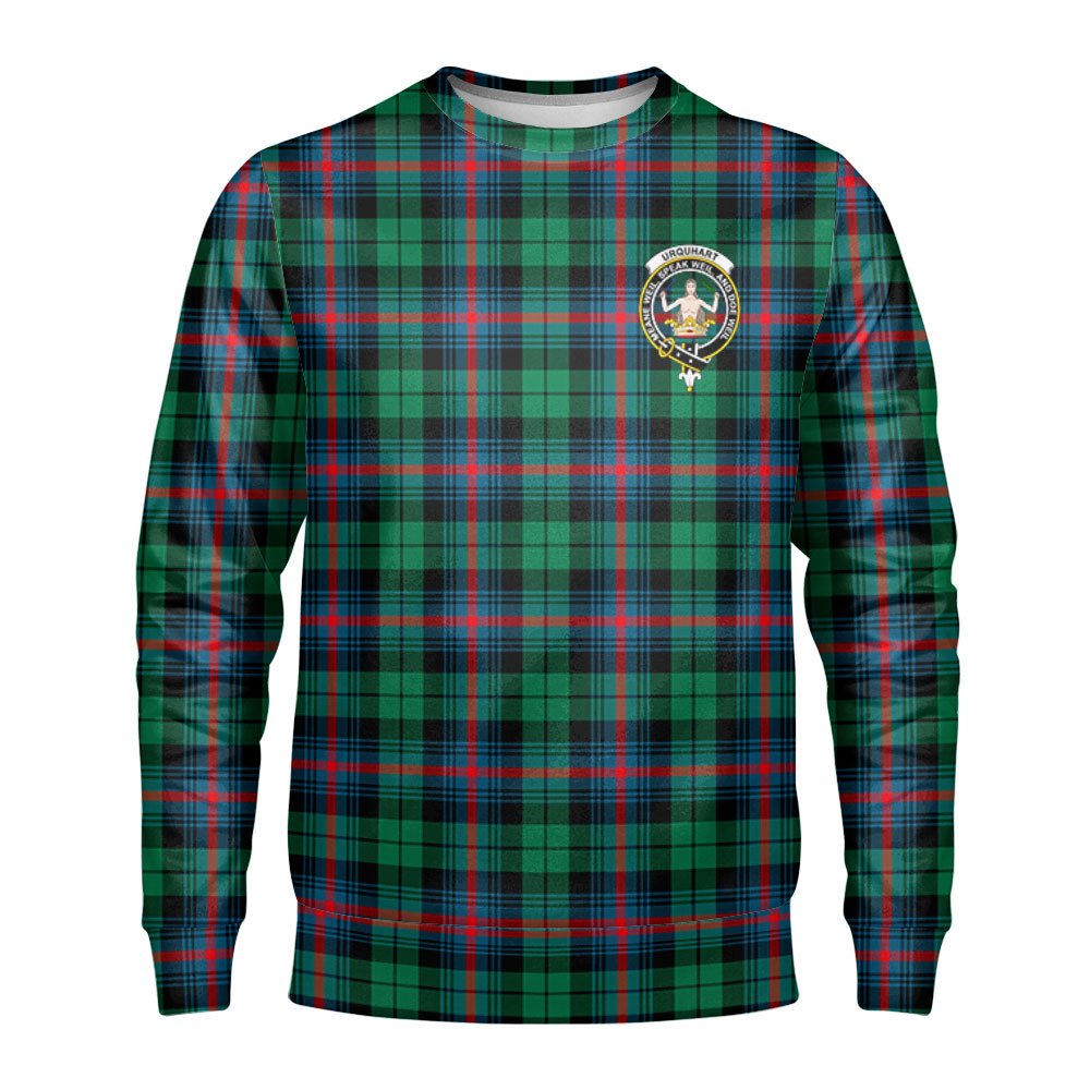 Urquhart Broad Red Ancient Tartan Crest Sweatshirt