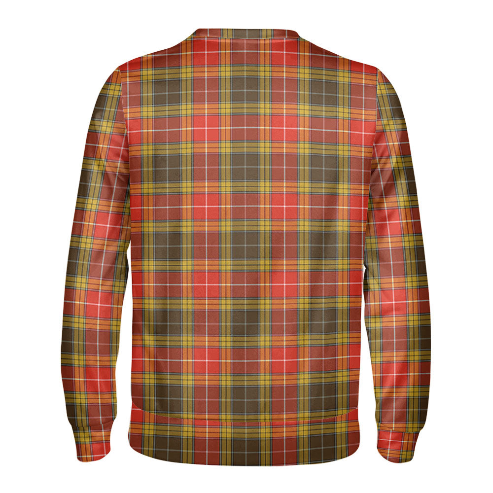 Buchanan Old Set Weathered Tartan Crest Sweatshirt