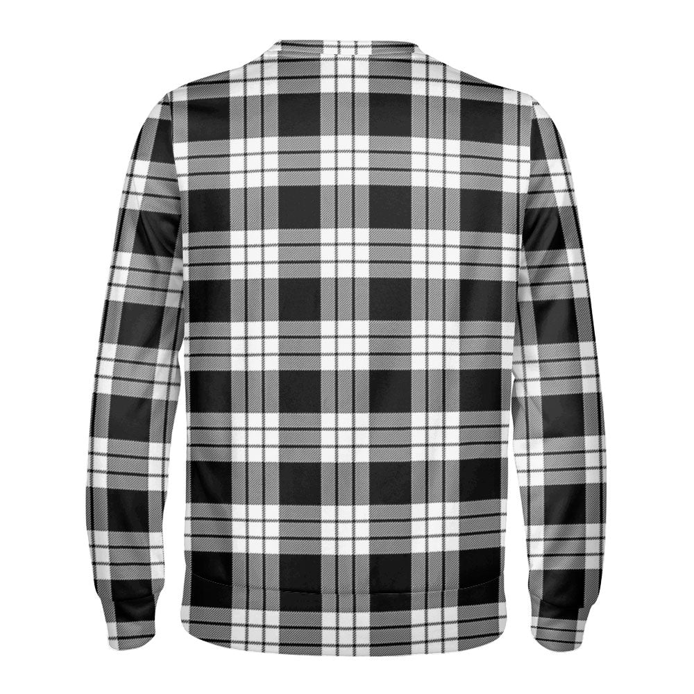 MacFarlane Black _ White Tartan Crest Sweatshirt