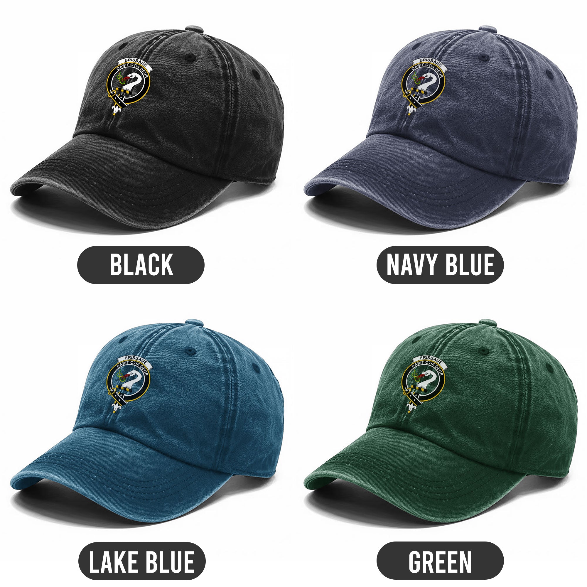 Brisbane Crest Washed Classic Cap