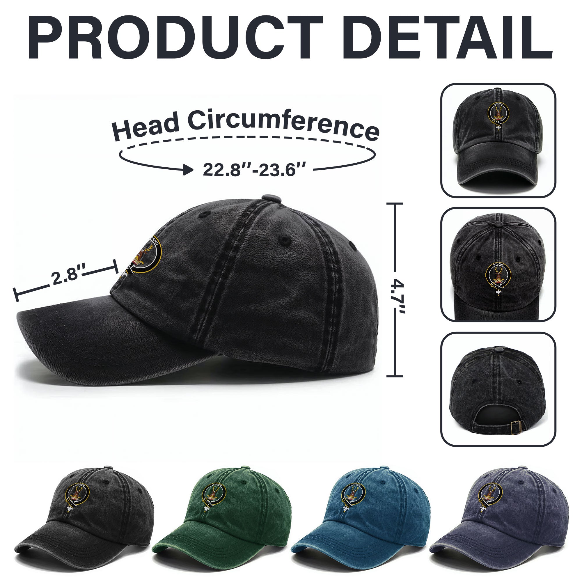 Gordon Crest Washed Classic Cap - Without Name
