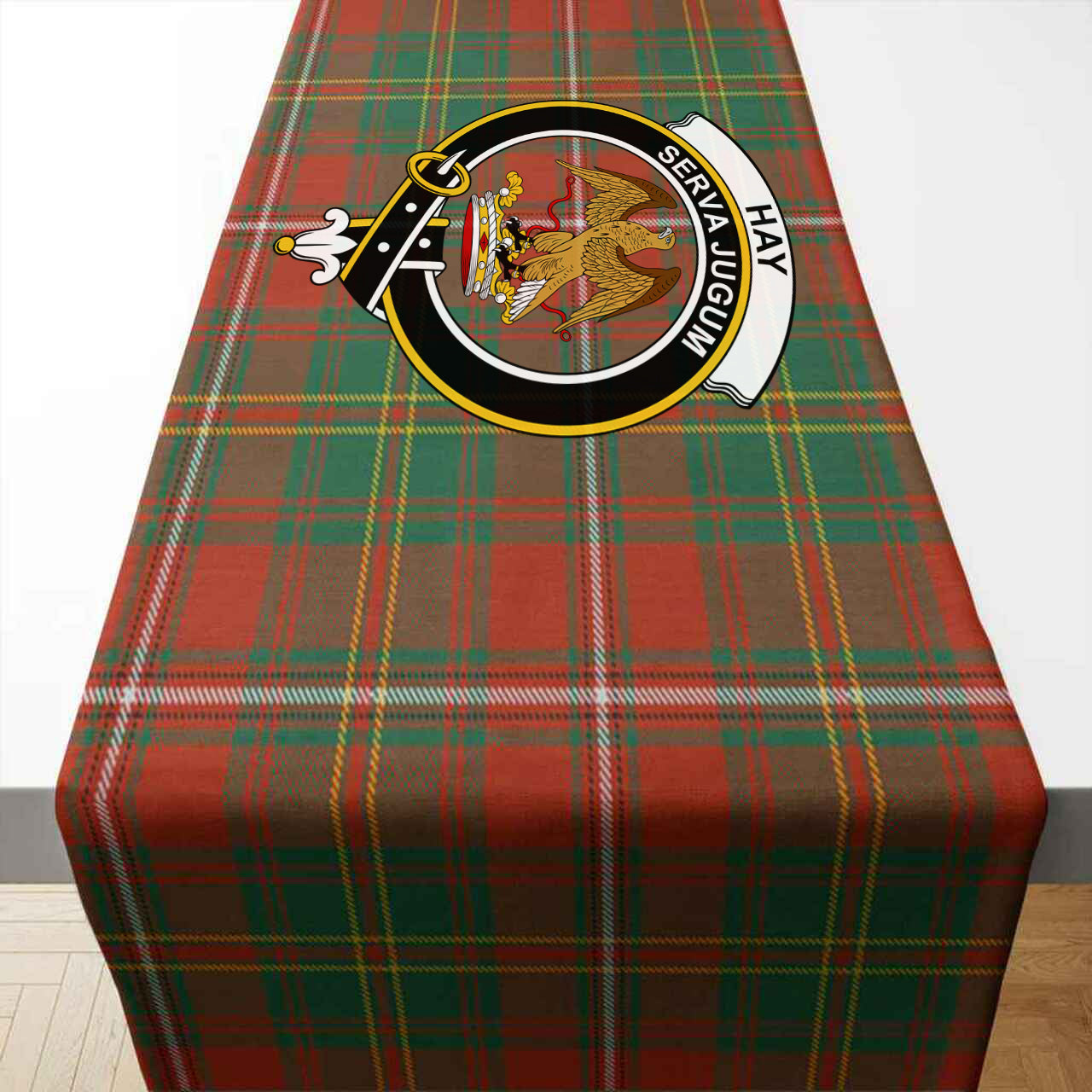 Hay Ancient Tartan Crest Table Runner - Cotton table runner