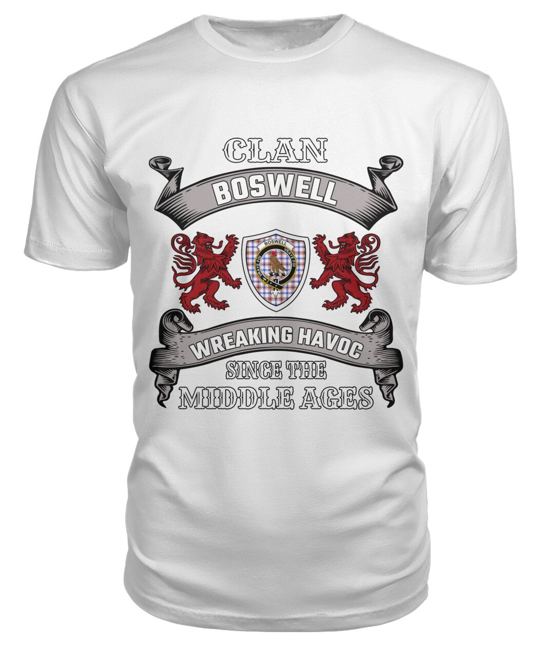 Boswell Family Tartan - 2D T-shirt