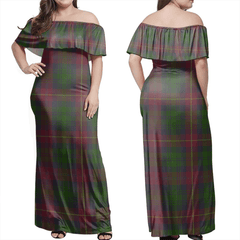 Cairns Tartan Off Shoulder Long Dress