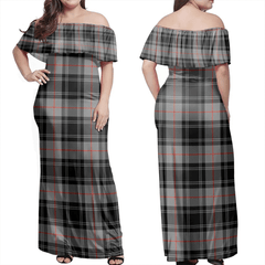 Moffat Modern Tartan Off Shoulder Long Dress