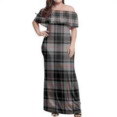 Moffat Modern Tartan Off Shoulder Long Dress