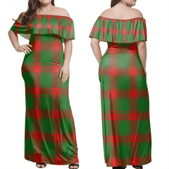 Middleton Modern Tartan Off Shoulder Long Dress