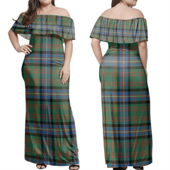 Cochrane Ancient Tartan Off Shoulder Long Dress