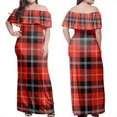 Marjoribanks Tartan Off Shoulder Long Dress