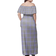 Sir Walter Scott Tartan Off Shoulder Long Dress