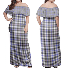 Sir Walter Scott Tartan Off Shoulder Long Dress