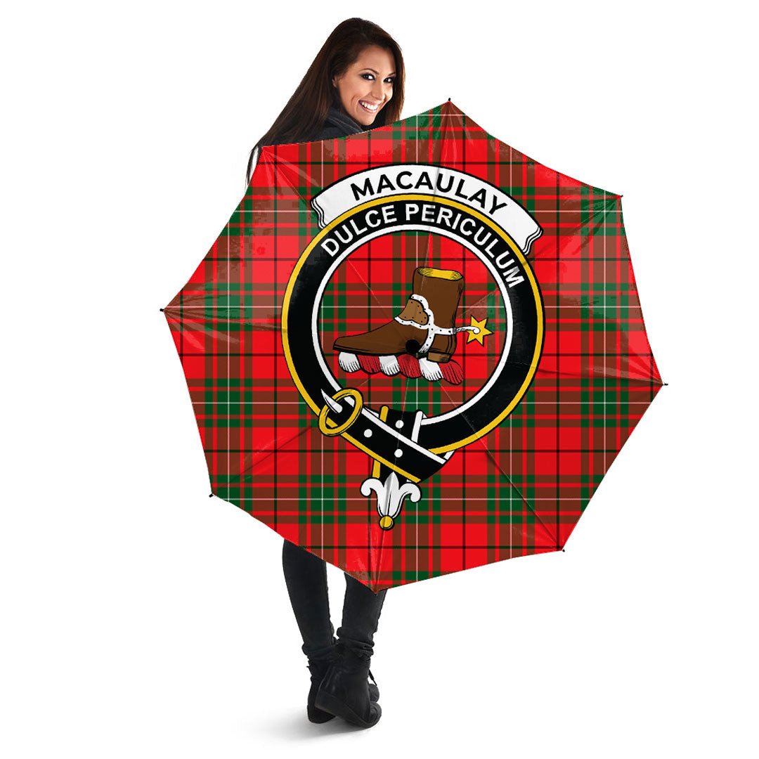 MacAulay Modern Tartan Crest Umbrella