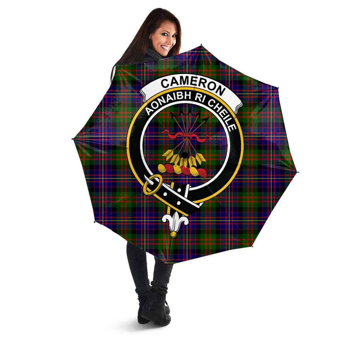 Cameron of Erracht Modern Tartan Crest Umbrella