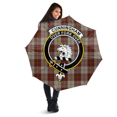 Cunningham Burgundy Dancers Tartan Crest Umbrella