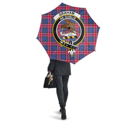 Graham of Menteith Red Tartan Crest Umbrella