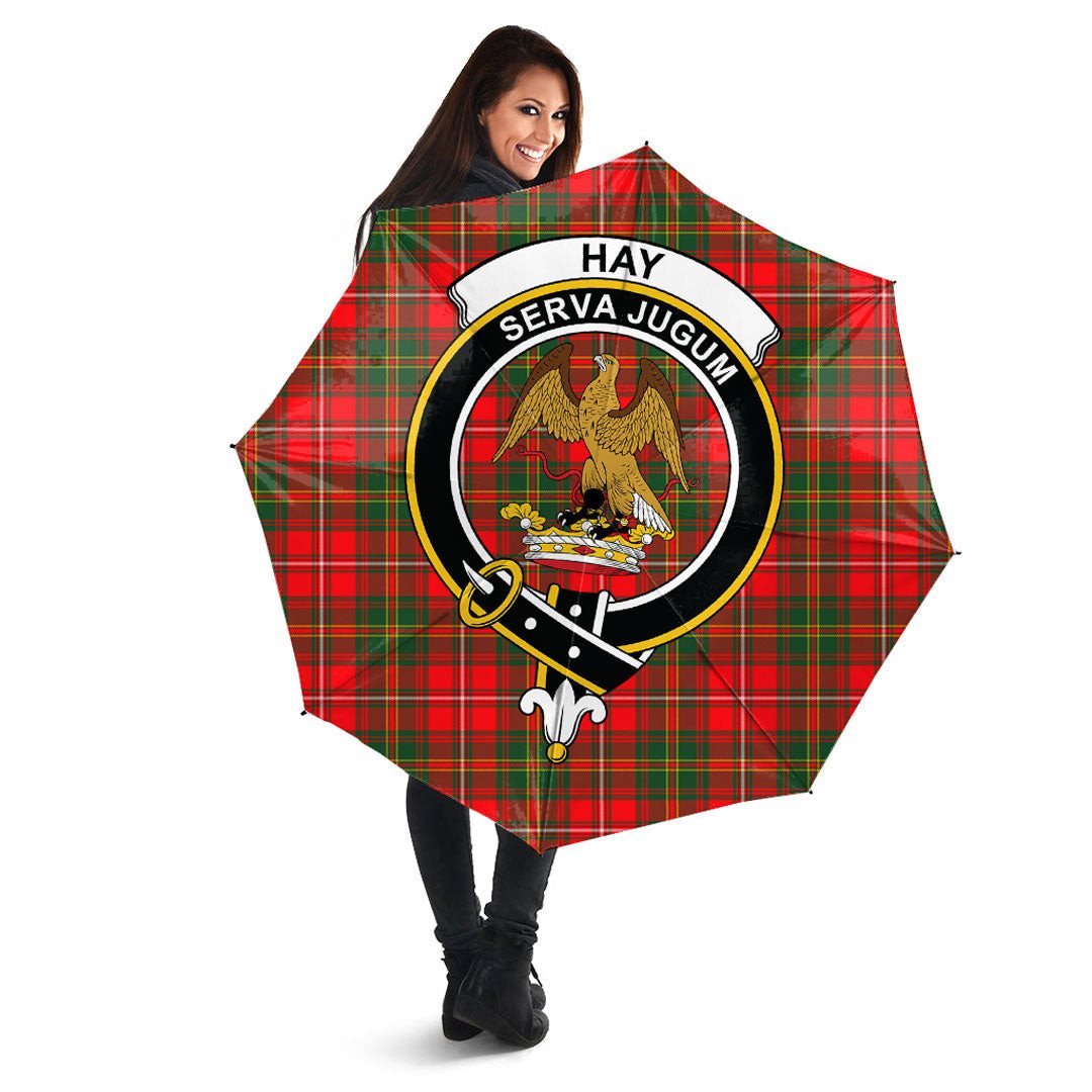 Hay Modern Tartan Crest Umbrella