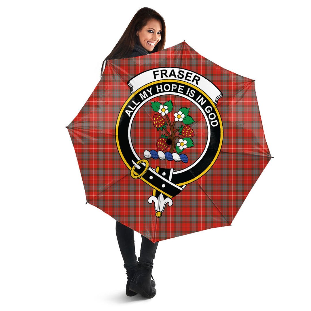 Fraser Weathered Tartan Crest Umbrella