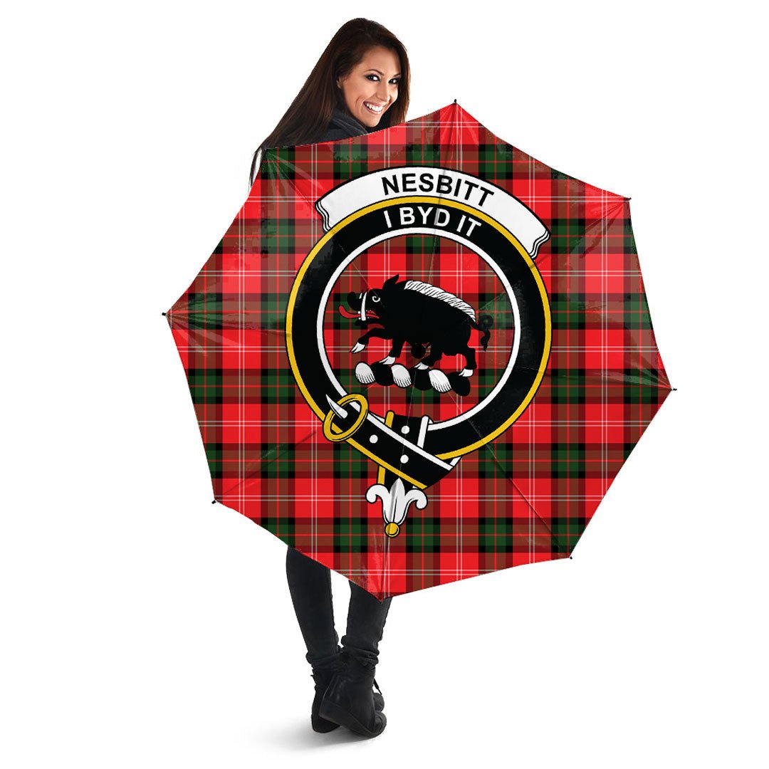 Nesbitt Modern Tartan Crest Umbrella