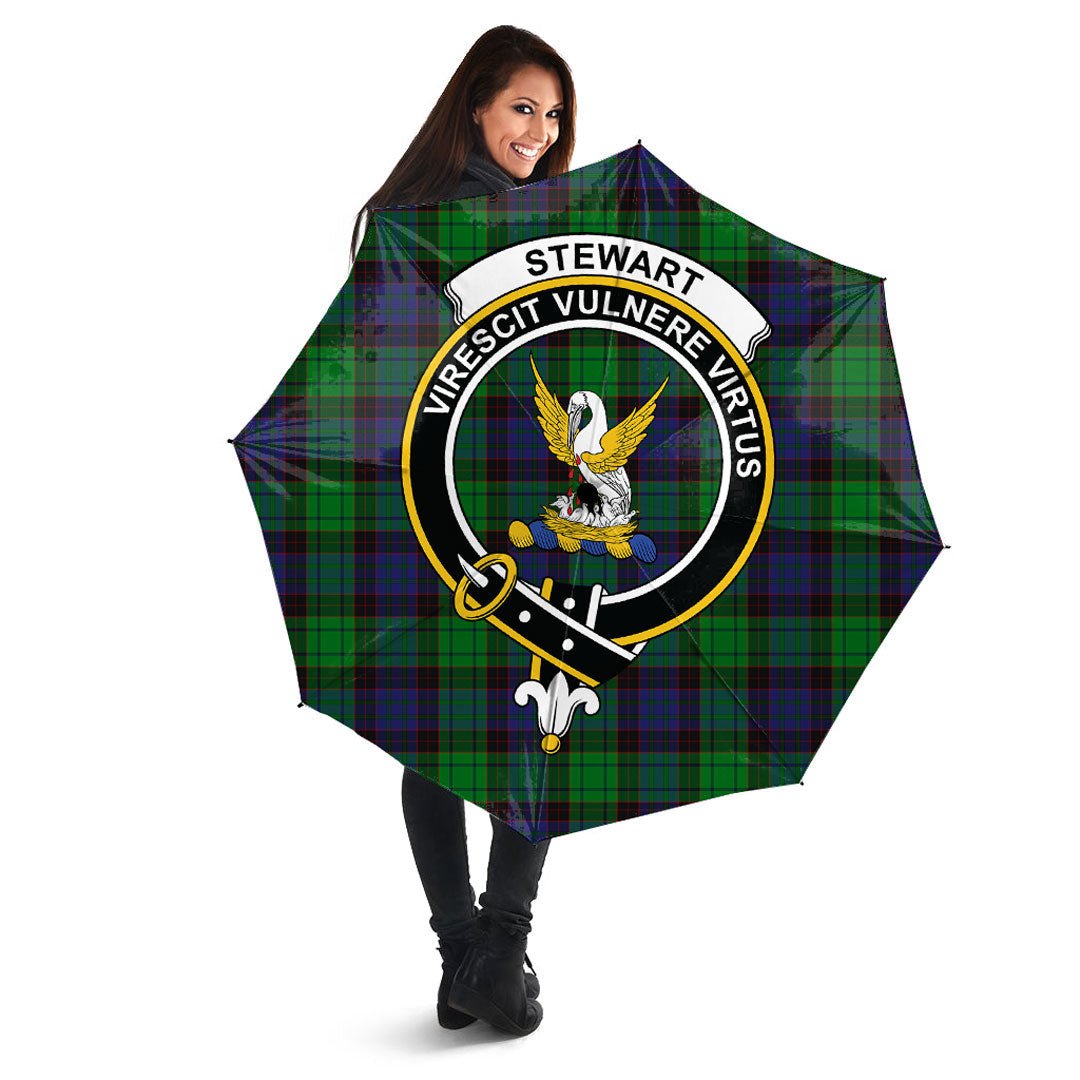 Stewart Old Modern Tartan Crest Umbrella