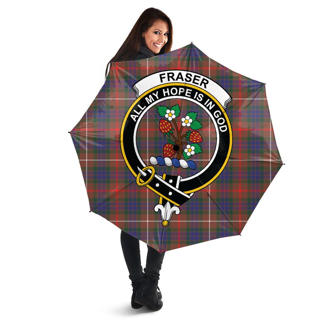 Fraser Hunting Modern Tartan Crest Umbrella