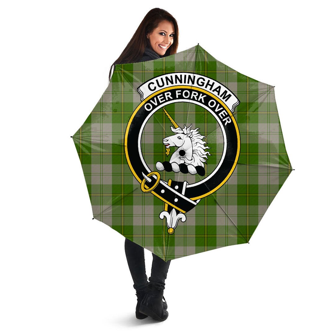 Cunningham Dress Green Dancers Tartan Crest Umbrella