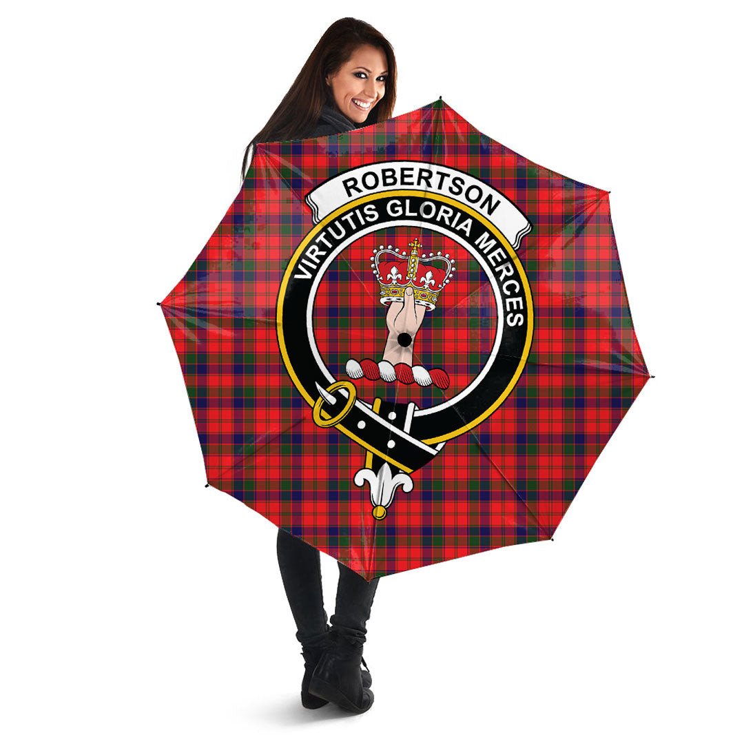 Robertson Modern Tartan Crest Umbrella