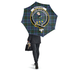 MacInnes Modern Tartan Crest Umbrella