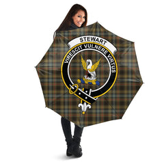 Stewart Hunting Weathered Tartan Crest Umbrella