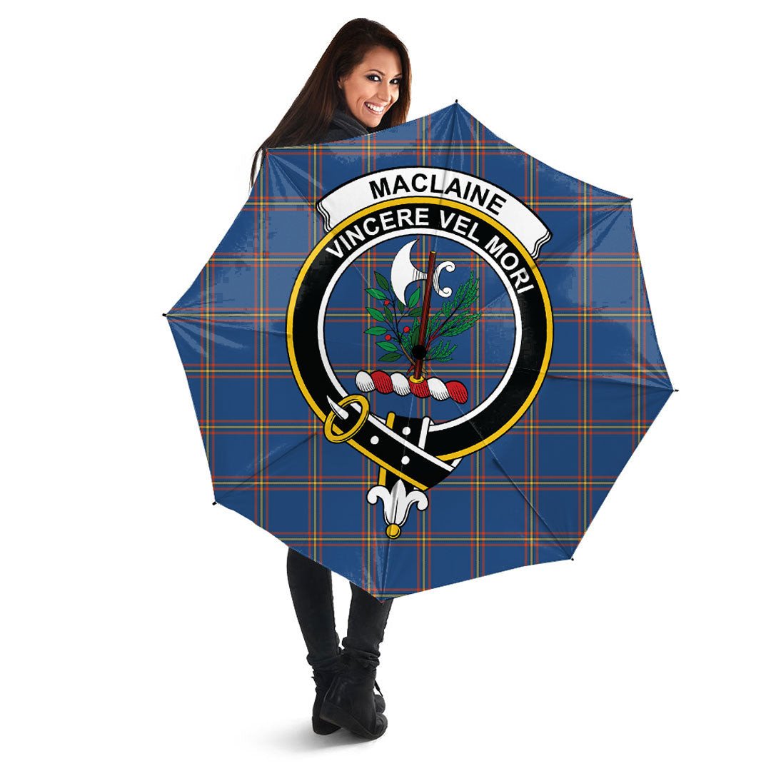 MacLaine of Loch Buie Hunting Ancient Tartan Crest Umbrella