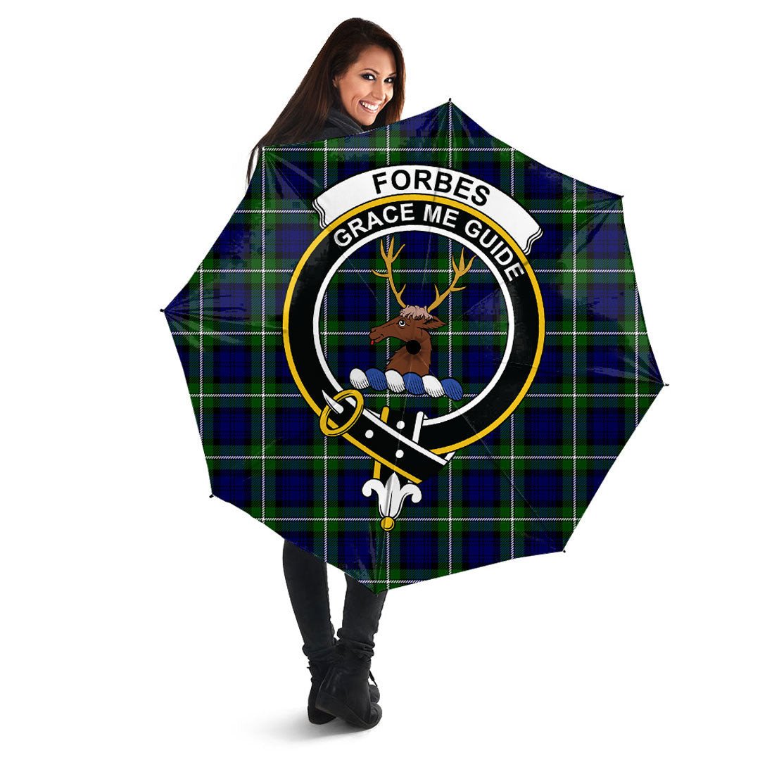 Forbes Modern Tartan Crest Umbrella