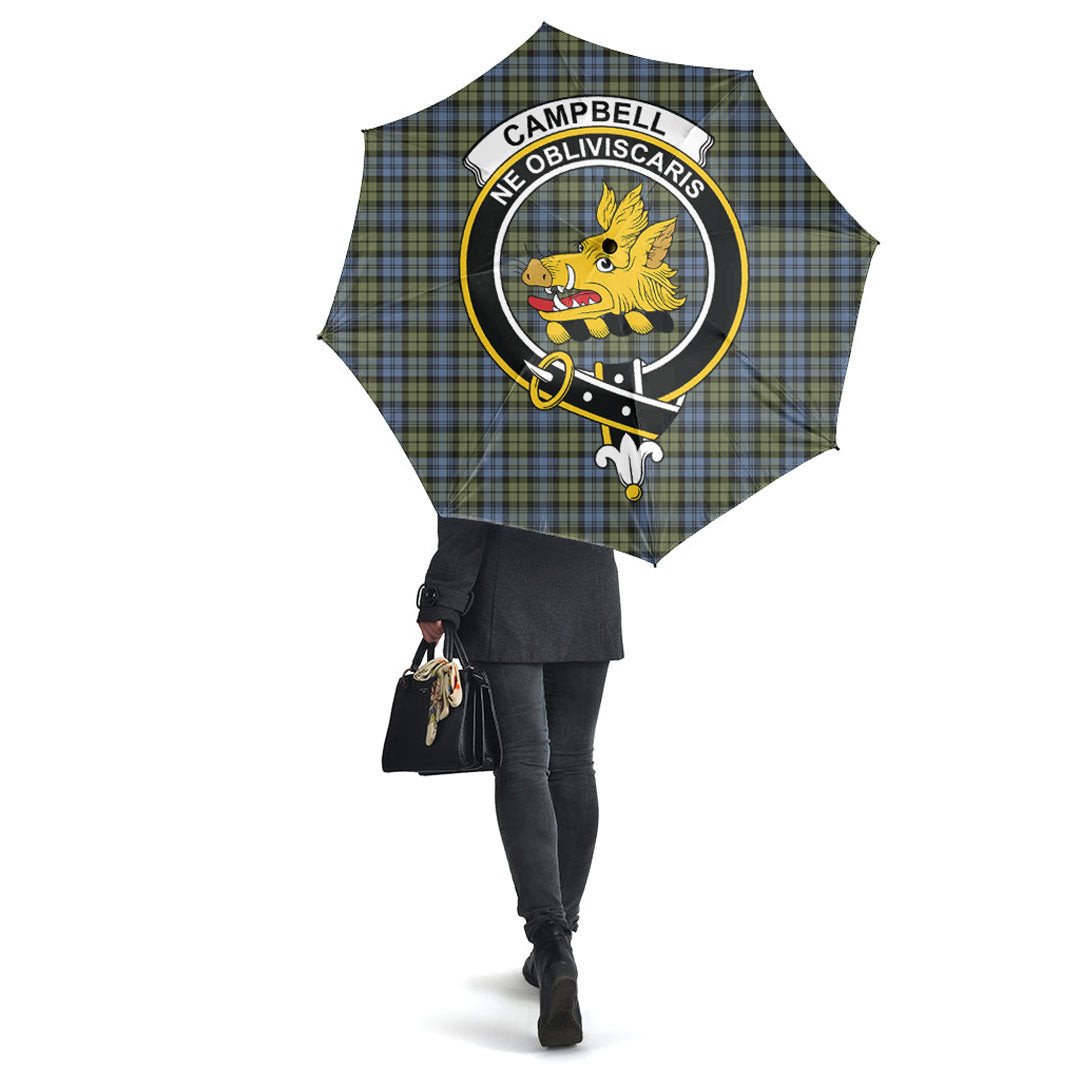 Campbell Faded Tartan Crest Umbrella