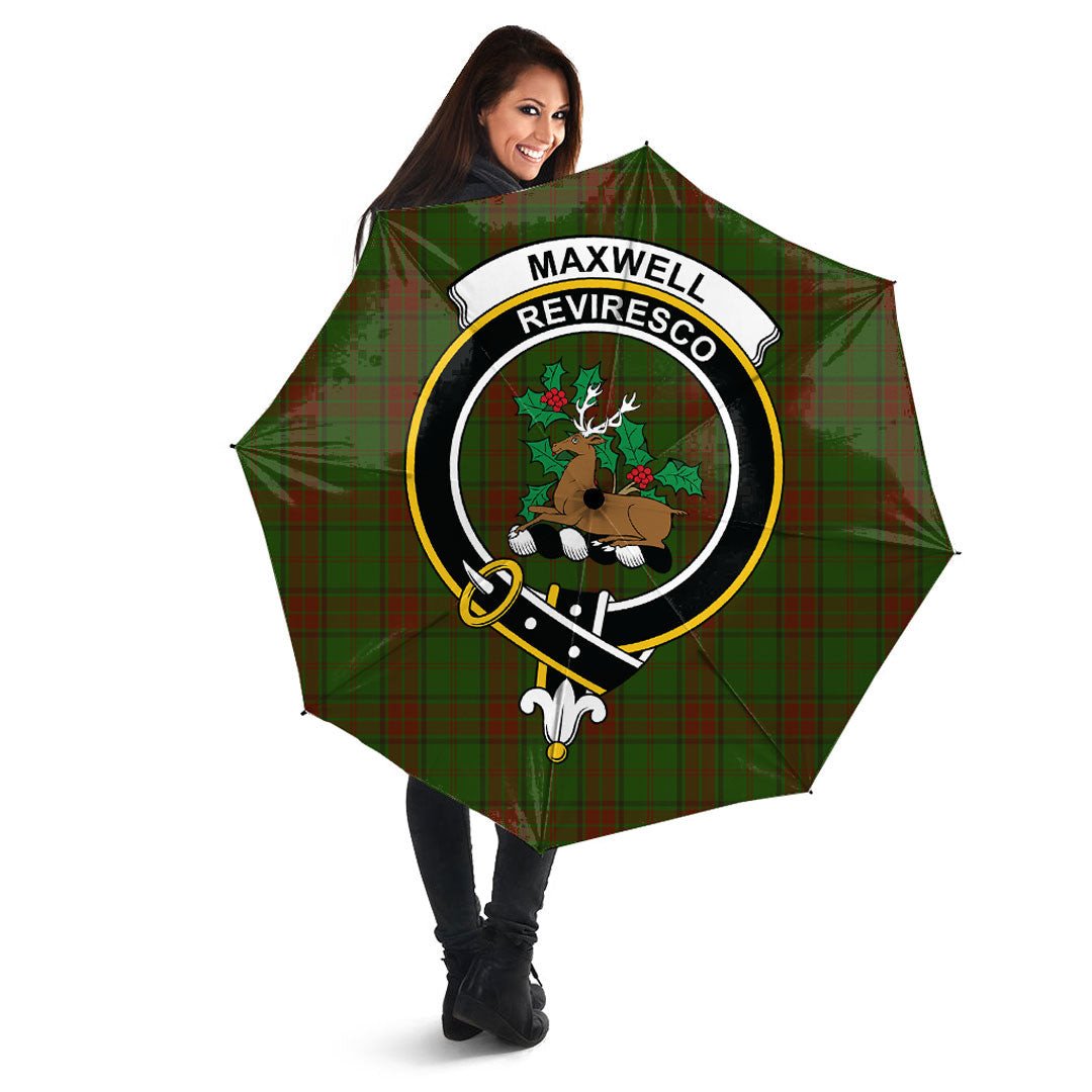 Maxwell Hunting Tartan Crest Umbrella