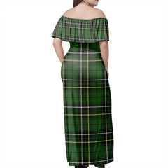 MacAlpine Modern Tartan Off Shoulder Long Dress