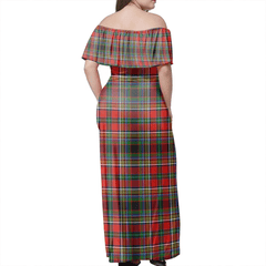 Anderson Of Arbrake Tartan Off Shoulder Long Dress