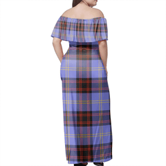 Rutherford Tartan Off Shoulder Long Dress