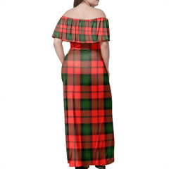 Kerr Modern Tartan Off Shoulder Long Dress