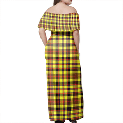 Jardine Tartan Off Shoulder Long Dress