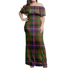 Cochrane Modern Tartan Off Shoulder Long Dress