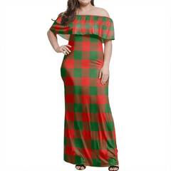 Moncrieffe Tartan Off Shoulder Long Dress