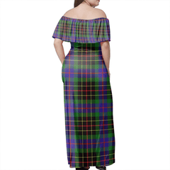 Brodie Hunting Modern Tartan Off Shoulder Long Dress