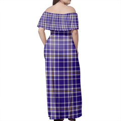 Ochterlony Tartan Off Shoulder Long Dress