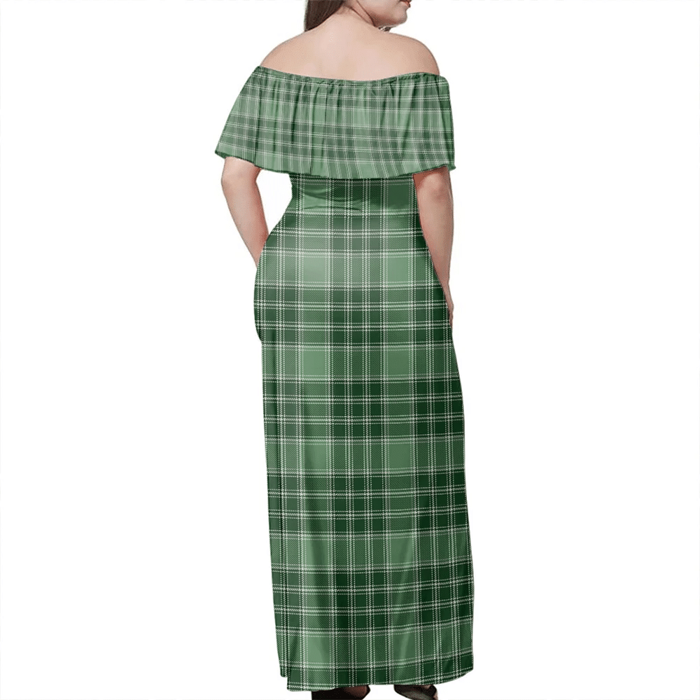 MacDonald Lord Of The Isles Hunting Tartan Off Shoulder Long Dress