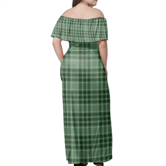 MacDonald Lord Of The Isles Hunting Tartan Off Shoulder Long Dress