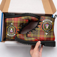 Buchanan Old Set Tartan Crest Leather Boots